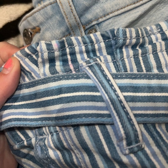 American Eagle Striped Paperbag Shorts - Picture 7 of 9